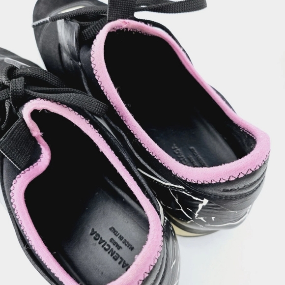 Balenciaga Woman's Race Runner Sneakers Black White And Pink   Size EU 40 US 10 - Picture 4 of 11